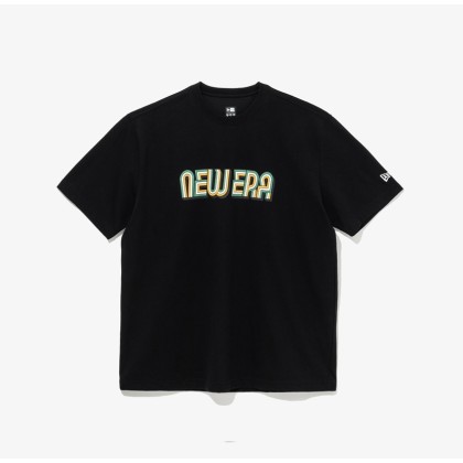 ■New Era■ Live Love Skate T-Shirt Black 14536508 New Era Graffiti Graphic Black Oversized T-Shirt | New Era