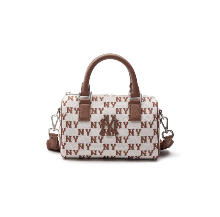 Monogram boston bag／asymmetry wool knit Monogram boston bag／asymmetry wool knit