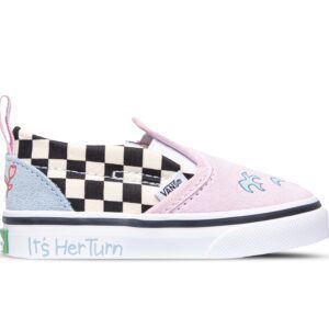 VANS X Skateistan Toddler Slip-On V (Checkerboard Pink)