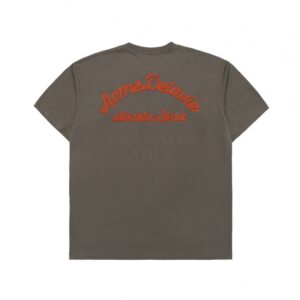 ADLV Script Embossing Chain Needlework Short Sleeve T-Shirt