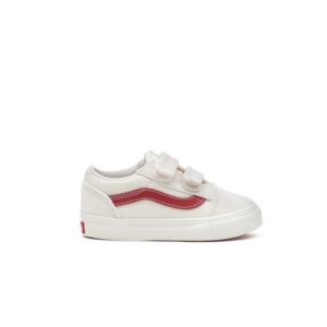 VANS Toddler Old Skool Velcro (Marshmallow/Racing Red)