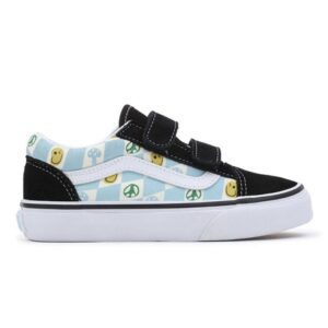 VANS Kids Old Skool V Melted Check (Black/Multi)