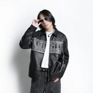 High Cultured Ignition Mode Leather Biker Jacket - 137