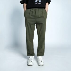 High Cultured Cotton Loose Elastic Long Pants - 145