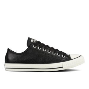 Converse Chuck Taylor All Star Leather Low Top (Black/Black/Egret)