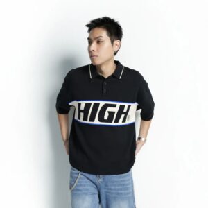 HIGH CULTURED Speedster Logo Knitted Polo Tee - 158
