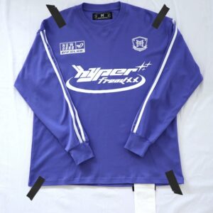 Mindfreakxx Hyper-Freakxx Athletic Jersey Oversized Long Sleeve Tee (Purple)