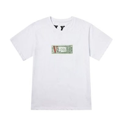 トップス VLONE Dollar Bill Graphic T-Shirt Vlone American Dollar Tee (White) – No Deal Clothing