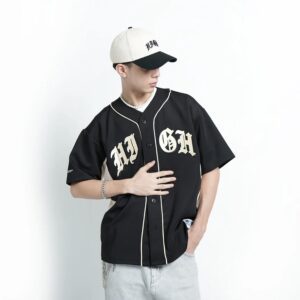 High Cultured Old English Trim Baseball Shirt - 91