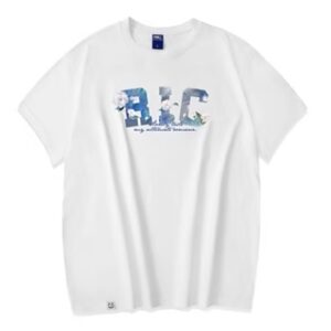 RickyIsClown Ripped Smiley Camellia Print Short Sleeve Tee (White)