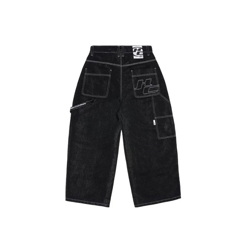 HIGH CULTURED Mark Silver Arashi Raw Denim Baggy Long Jeans - 96 - Image 4