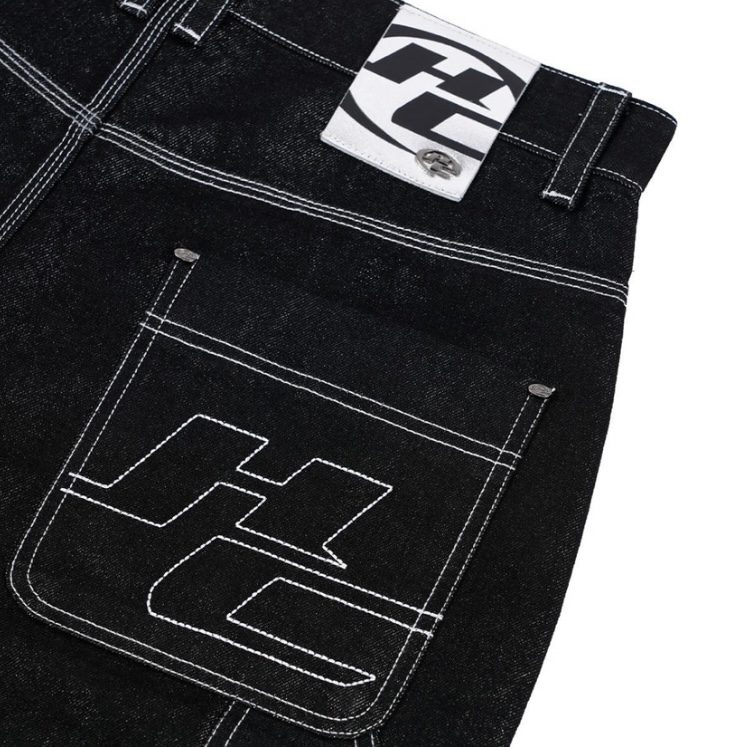 HIGH CULTURED Mark Silver Arashi Raw Denim Baggy Long Jeans - 96 - Image 7
