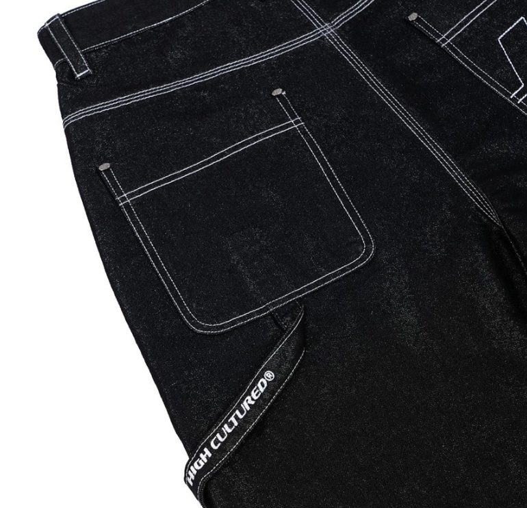 HIGH CULTURED Mark Silver Arashi Raw Denim Baggy Long Jeans - 96 - Image 8